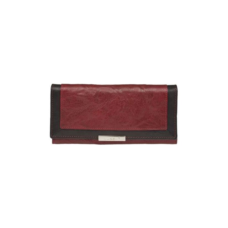 Luxusní kožená peněženka Lagen - červeno černá