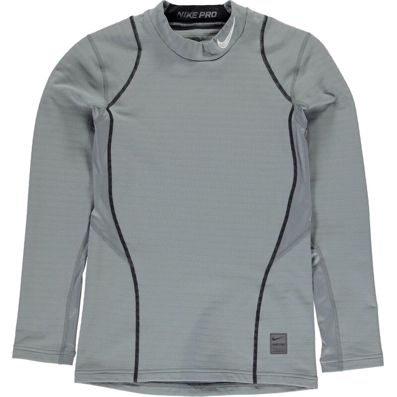 Sportovní tričko Nike Pro Warm Mock dět. šedá