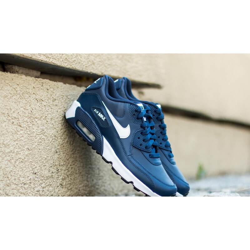 Nike Air Max 90 Leather (GS) Midnight Navy/ White-Black