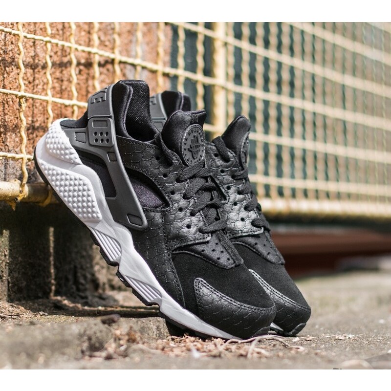 Nike Air Huarache Run Premium Black/ Dark Grey-White