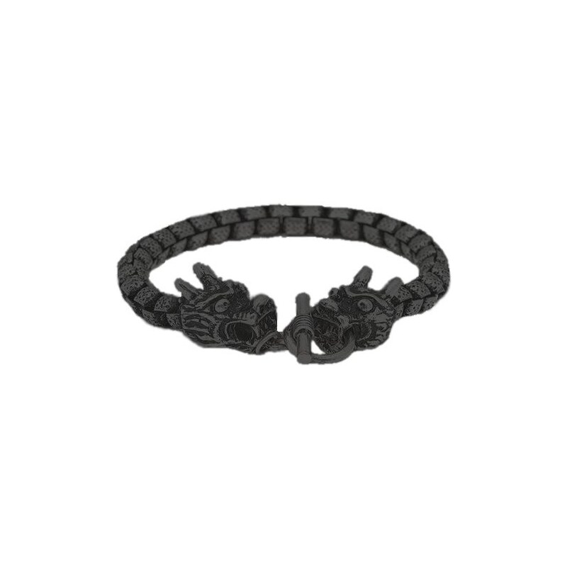 Icon Brand Matte Black Dragon Fire Bracelet