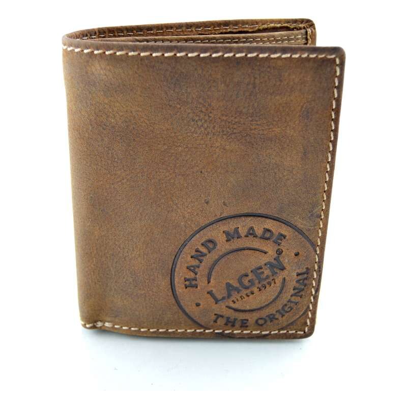 Kožená peněženka s ražbou Lagen - hnědá