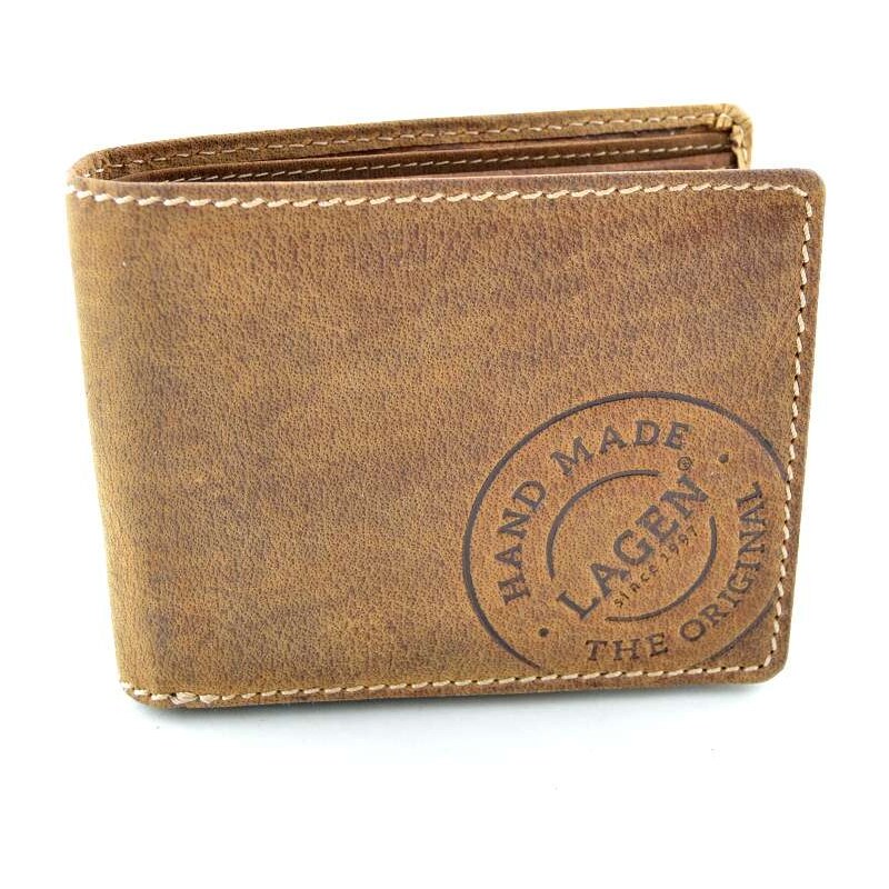 Kožená peněženka s ražbou Lagen - hnědá