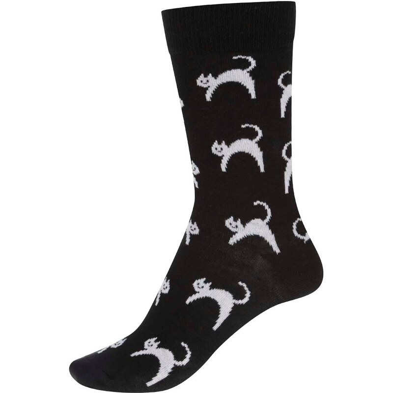 Černé dámské ponožky ZOOT Originál Kočka