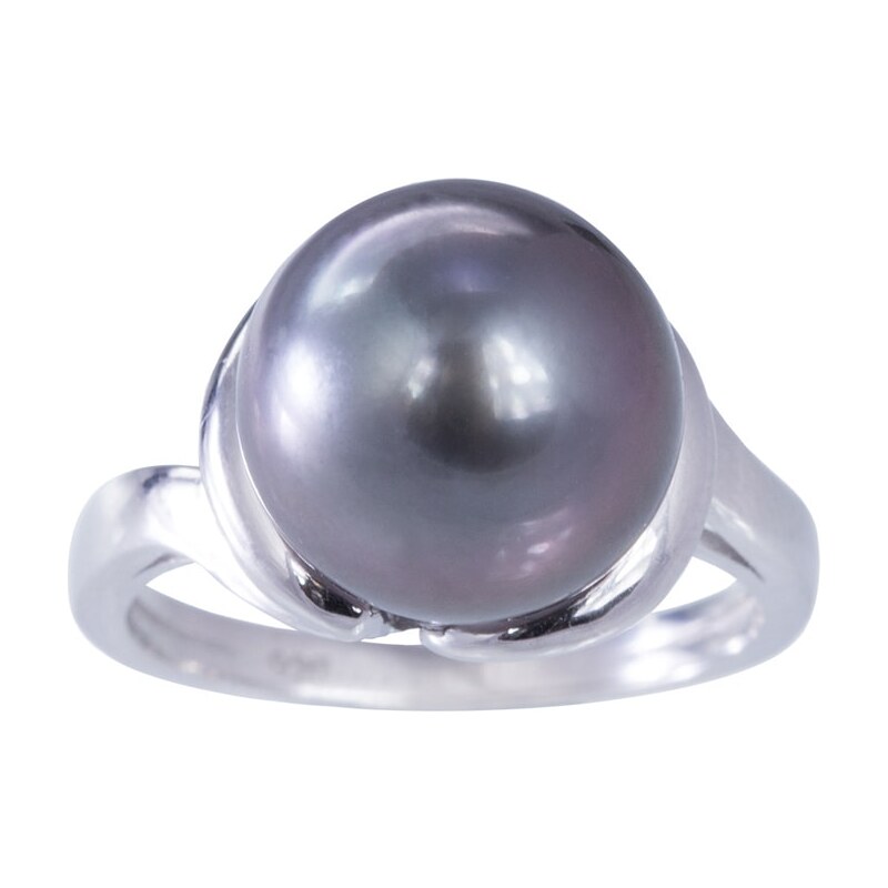 Stříbrný prsten s Tahitskou perlou KLENOTA