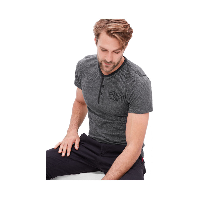 s.Oliver Pánské šedé tričko s krátkým rukávem
