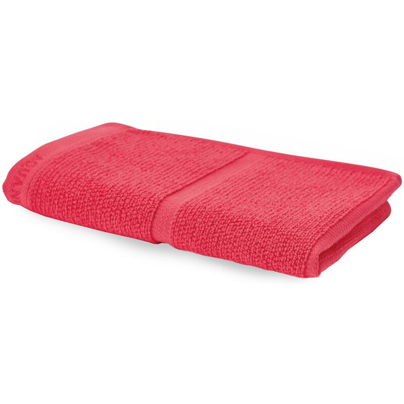 Korálově červený ručník Aquanova Adagio, 30 x 50 cm