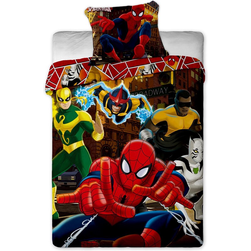 Jerry Fabrics Dětské oboustranné povlečení Spiderman, 140x200 cm/70x90 cm - barevné