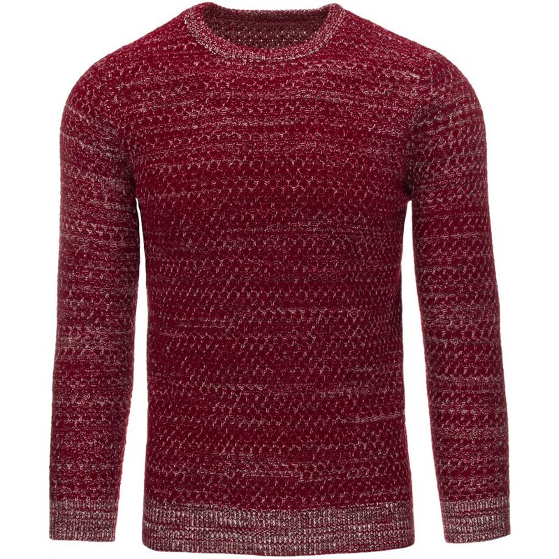 Pánský bordó pletený svetr