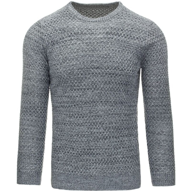 Pánský šedý pletený svetr