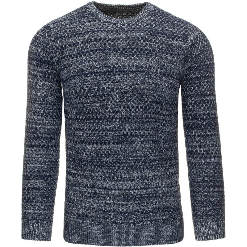 Pánský tmavě modrý pletený svetr