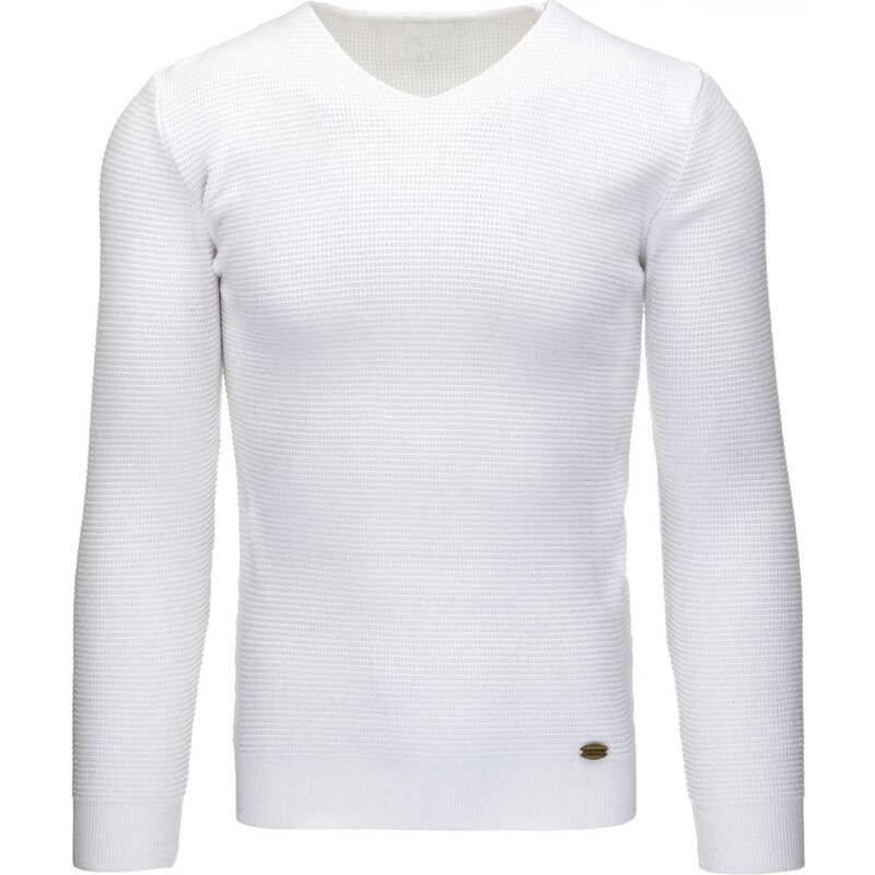 Módní bílý svetr pro správňáky