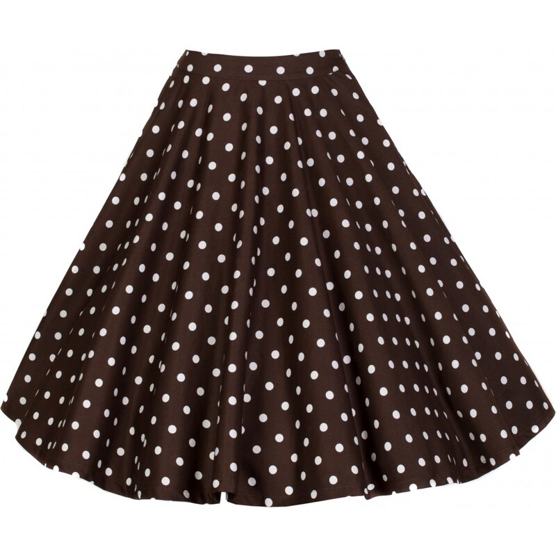 Retro sukně Lindy Bop Peggy Chocolate Polka