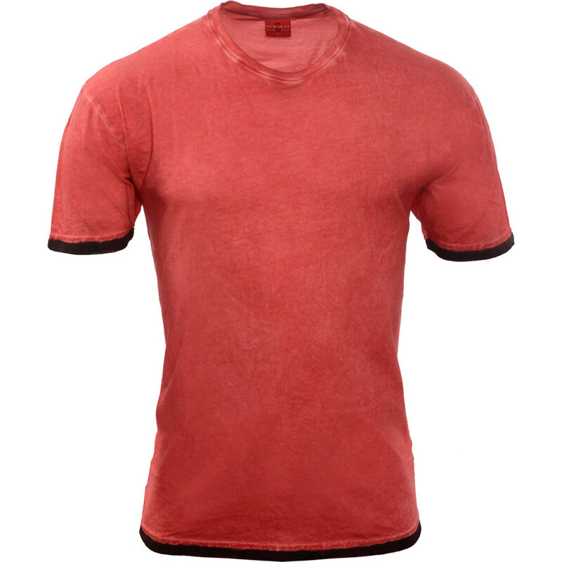 GEAR Pánské tričko seprané vintage DYE - červené