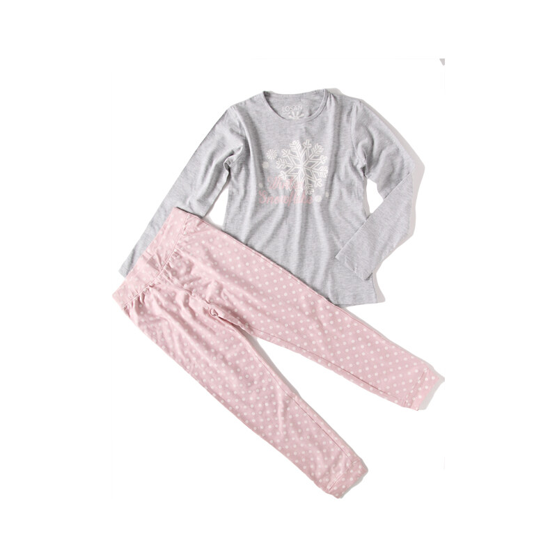 Losan Dívčí bavlněné pyžamo 'Sněhová vločka'