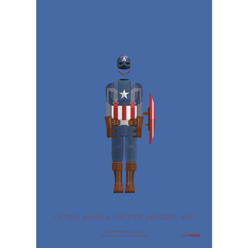 Plakát Costume Artwork Captain America