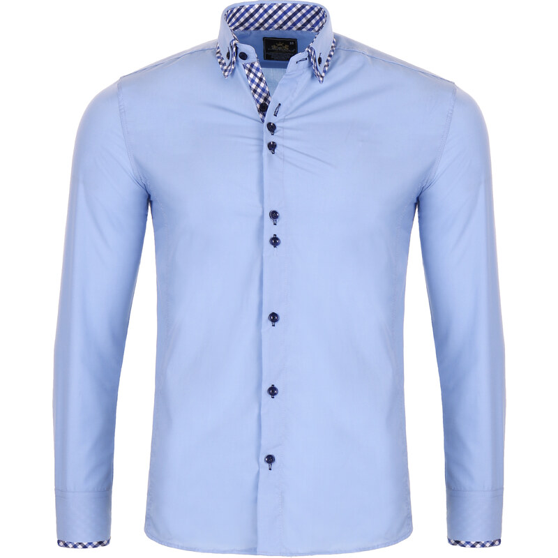 Hoody Pánská košile - modrá - KL141