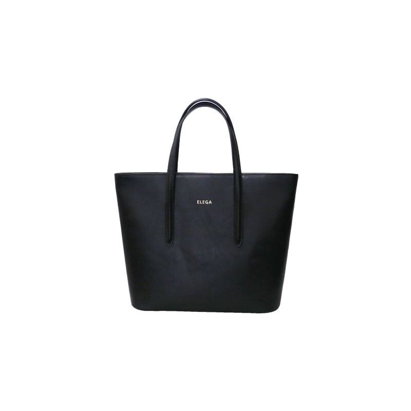 Shopper Elega Simply černá saffiano zlato