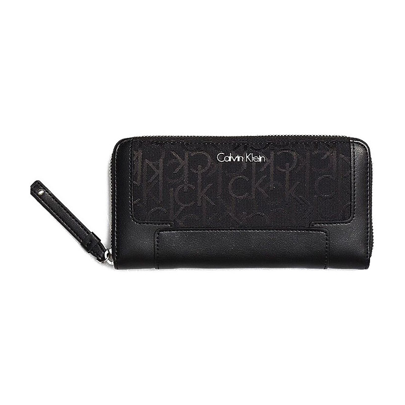 Calvin Klein peněženka Nina logo large zip black