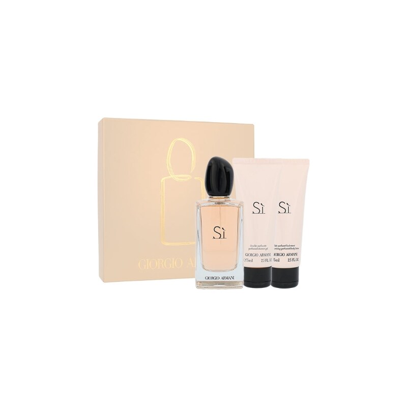 Giorgio Armani Si EDP dárková sada W - parfémovaná voda 100 ml + tělové mléko 75 ml + sprchový gel 75 ml