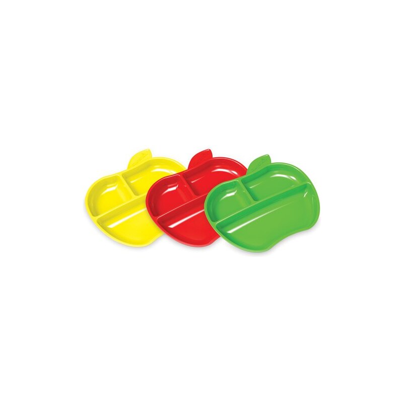 Munchkin Set barevných dělených talířů 3ks