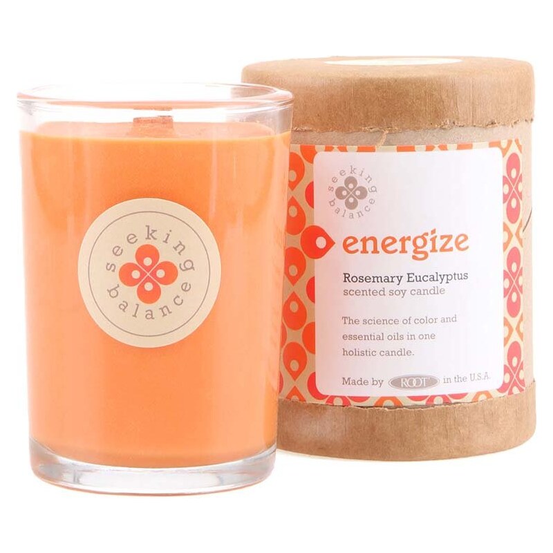 Oranžová vonná svíčka Root Candles Rosemary Eucalyptus - Energize