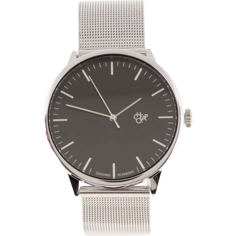 Unisex hodinky ve stříbrné barvě s nerezovým páskem CHPO Nando Silver