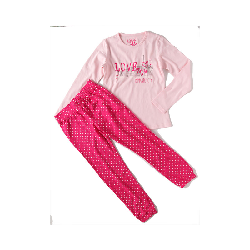 Losan Dívčí bavlněné pyžamo 'Love Style'