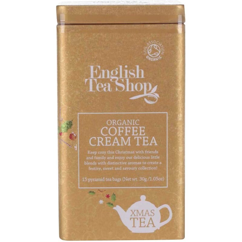 Plechovka čajů ve zlaté barvě English Tea Shop Coffee Cream
