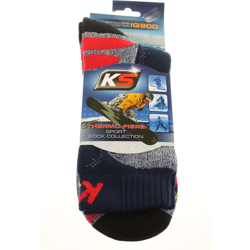 Rejnok Dovoz KS Thermo-Fibre funkční ponožky modrá-černá