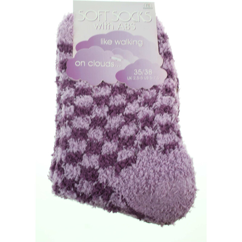 Rejnok Dovoz Soft Socks with ABS dámské ponožky 64167 fialové
