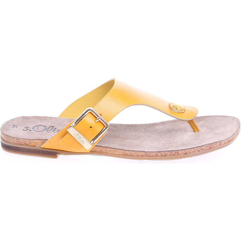 s.Oliver dámské pantofle 5-27104-26 žluté