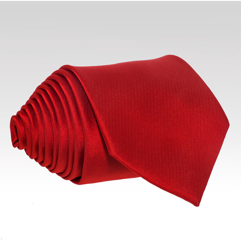 Sorriso úzká saténová kravata Clasp červená.