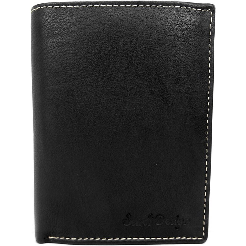 Sendi DESIGN Pánská kožená peněženka SendiDesign Deren - černá