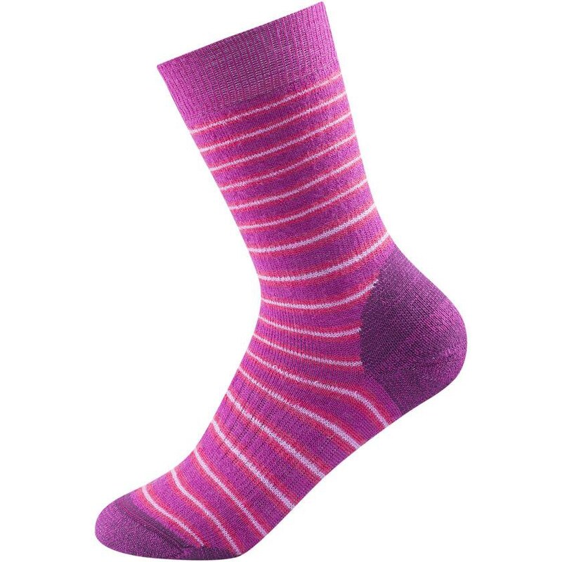 Devold Multi heavy dětské ponožky fuchsia stripe 28 - 30