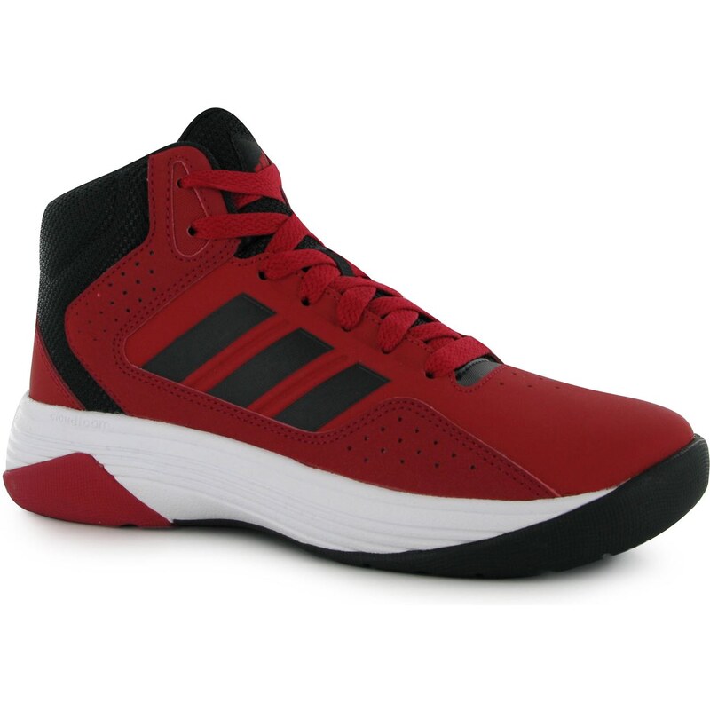 Basketbalové boty adidas Isolation Top dět. červená/černá