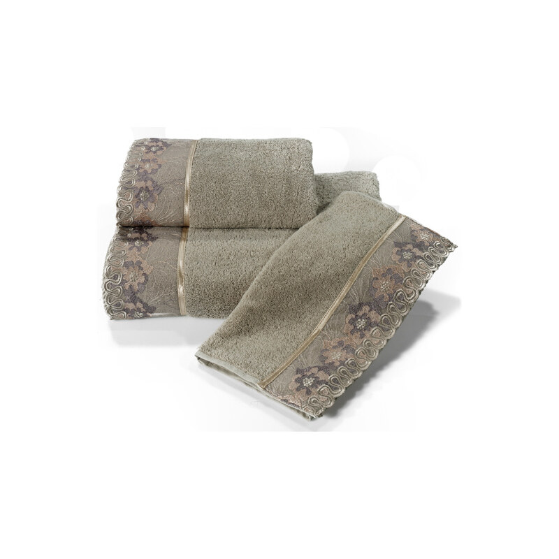 Soft Cotton Malý ručník LALEZAR 32x50 cm, Béžová, 580 gr / m², Česaná prémiová bavlna 100%
