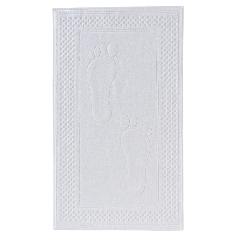 Soft Cotton Luxusní koupelnová předložka STEP 50x90 cm, Bílá, 940 gr / m², Česaná prémiová bavlna 100%