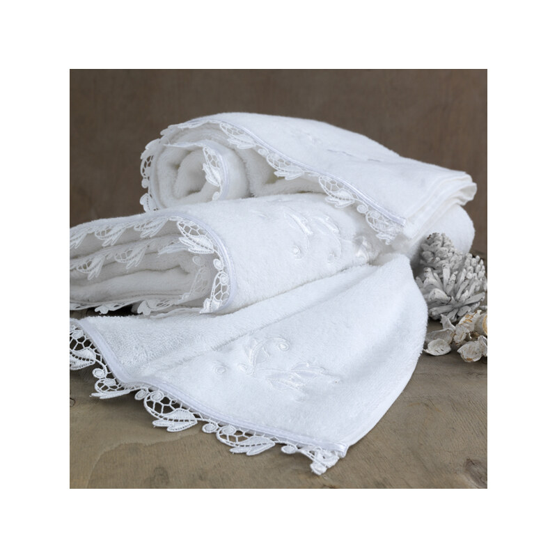 Soft Cotton Malý ručník NAKKAS 32x50 cm, Bílá, 580 gr / m², Česaná prémiová bavlna 100%