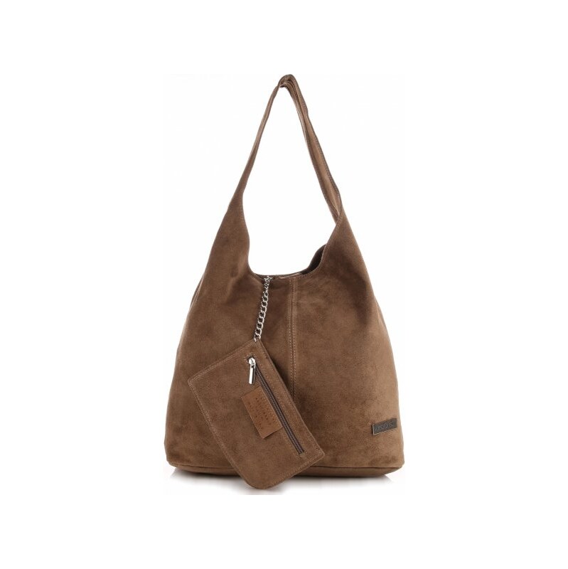Kožené kabelka shopper bag Vittoria Gotti zemitá V8802
