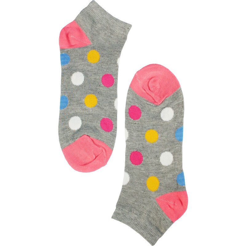Ellasun Happy ponožky - barevné puntíky 35-38 šedá