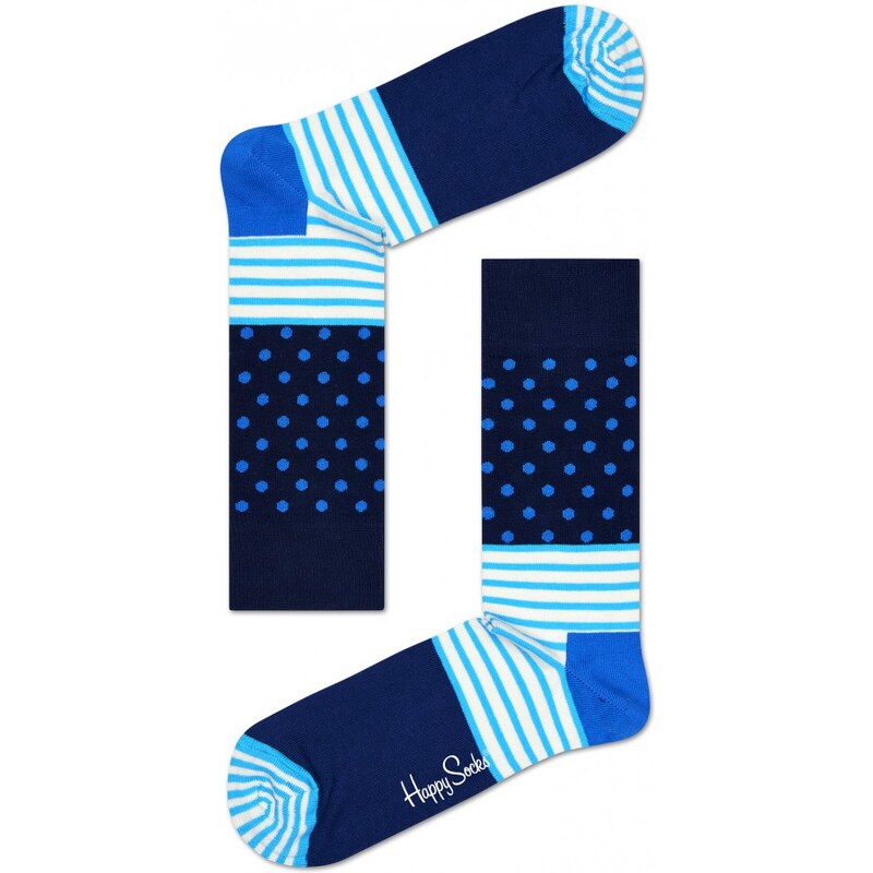 Happy Socks modré ponožky Stripe Dot - 36-40