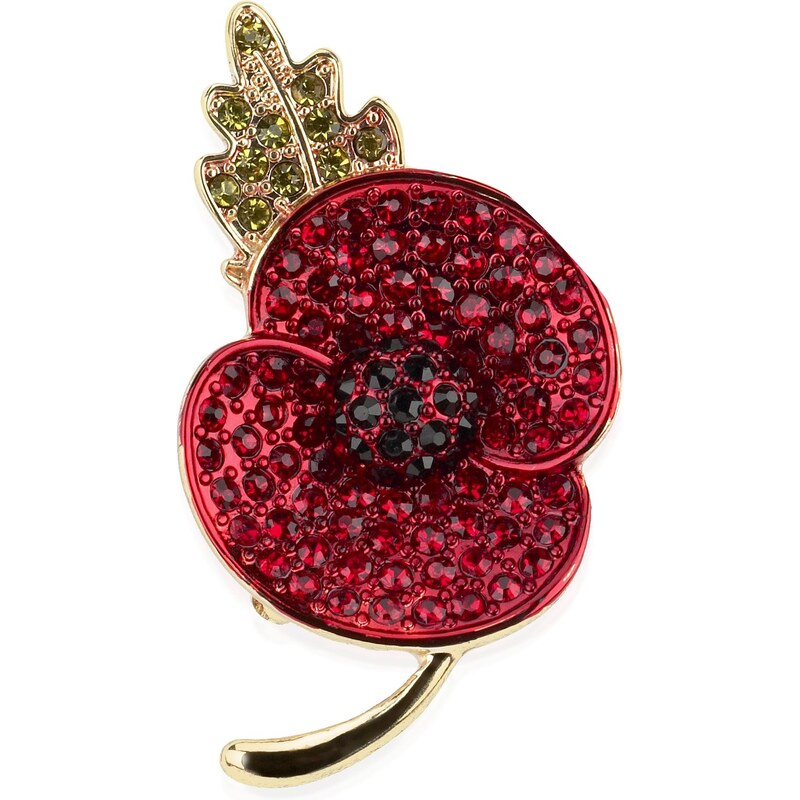 Marks and Spencer M&S Collection Small Pave Diamanté Poppy Brooch