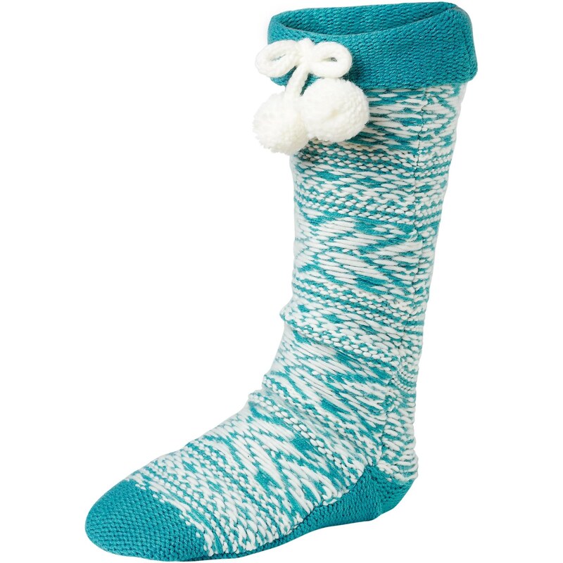 Marks and Spencer Fair Isle Reverse Knit Moccasin Socks