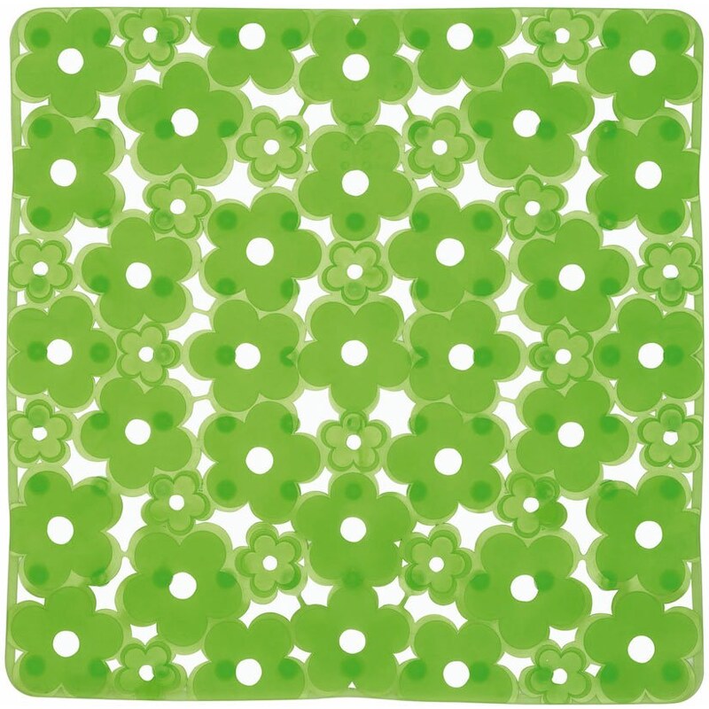AQUALINE - MARGHERITA podložka do sprchového koutu 51,5x51,5cm s protiskluzem, PVC, zelená (975151P8)