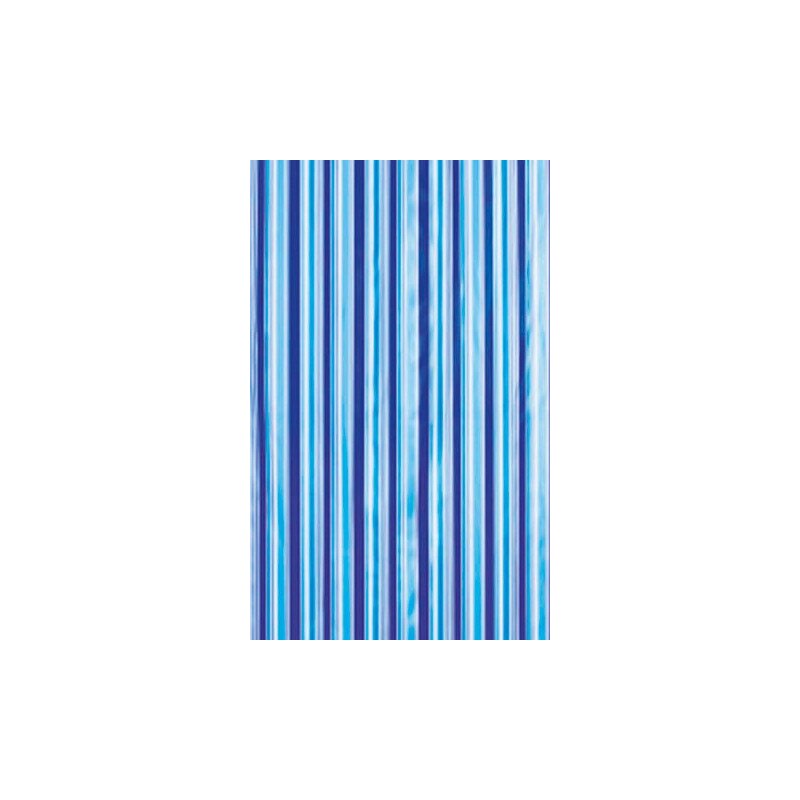 AQUALINE - Sprchový závěs 180x180cm, vinyl, modrá, pruhy (ZV011)