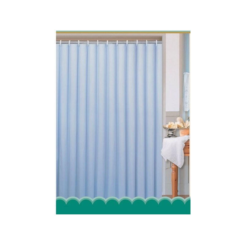 AQUALINE - Závěs 180x180cm, 100% polyester, jednobarevný modrý (0201103 M)