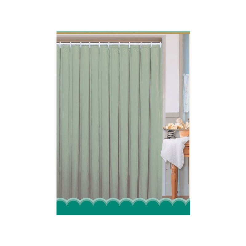 AQUALINE - Závěs 180x180cm, 100% polyester, jednobarevný zelený (0201103 Z)