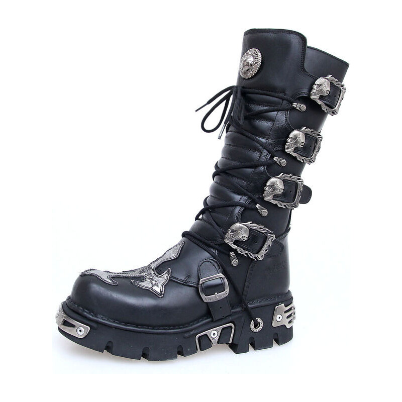 Boty kožené dámské - Cross Boots (403-S1) Black - NEW ROCK - M.403-S1 ...
