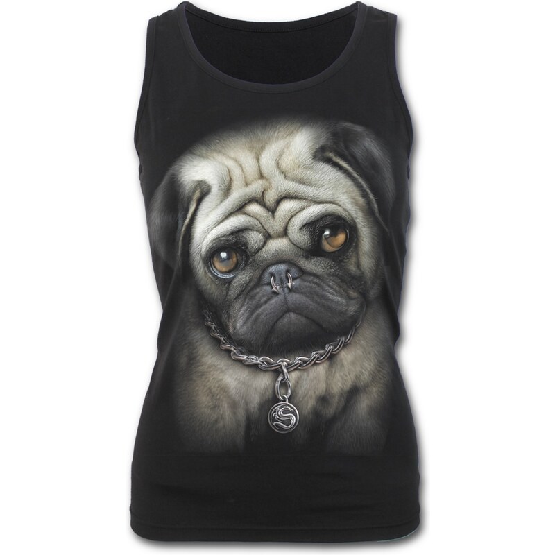 tílko dámské SPIRAL - Pug Life - Black - F027G058